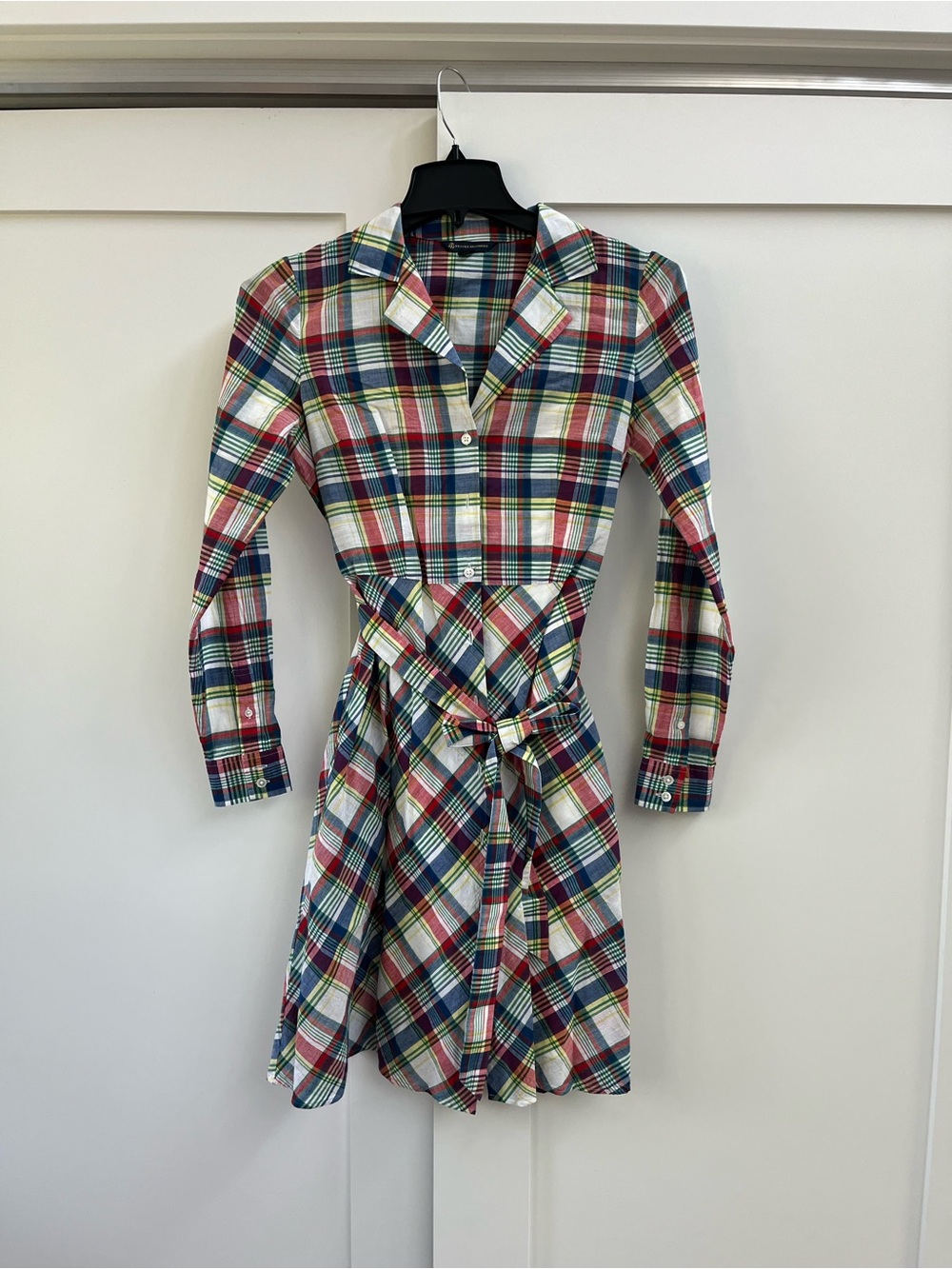 Brooks Brothers Plaid Shirt Dress in Red, Green, Blue, White
